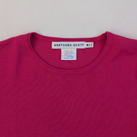 Gretchen Scott Women's Sweater Size Medium Pink Lightweight - Picture 4 of 13